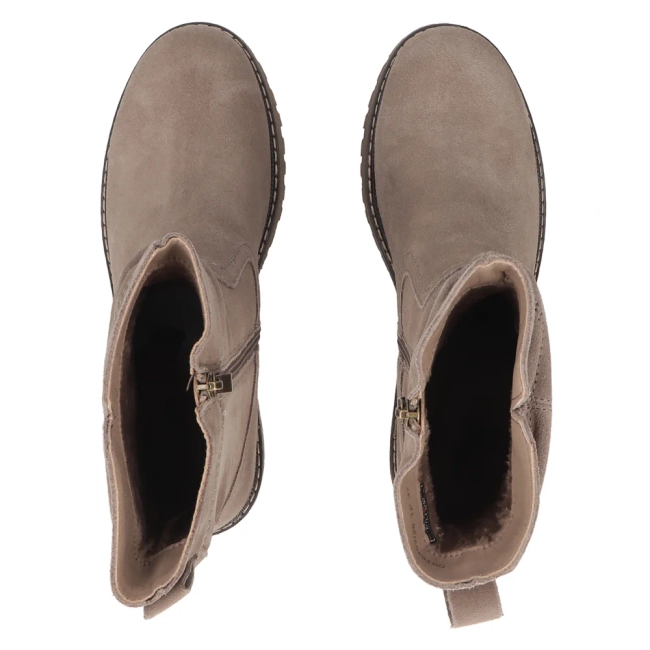 Skórzane botki Filippo DBT6402/26 TP taupe