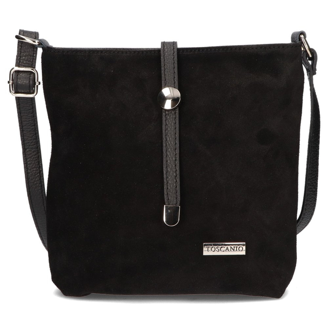 Handbag Toscanio Suede Messenger Bag A88 black