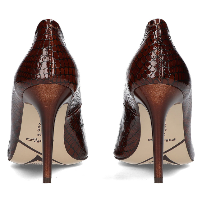 Leather pumps Filippo 1555 Brown