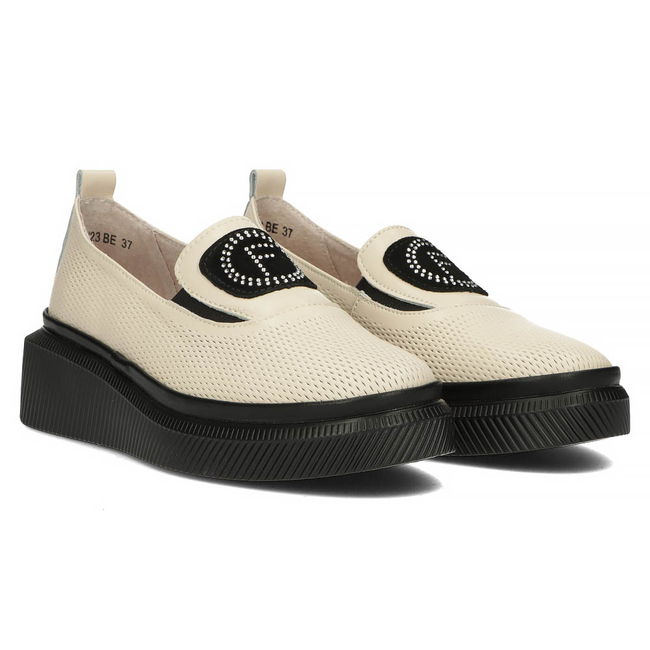 Leather shoes Filippo DP4572/23 BE beige