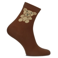 Women's Socks Cosas brown LM207 brown bear
