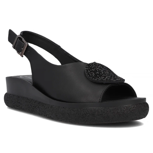 Leather sandals Filippo DS6984/25 BK black
