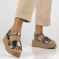 Leather sandals Filippo DS7024/25 GN gun metal