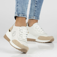 Leather sneakers Filippo DP4660/23 WH BE white