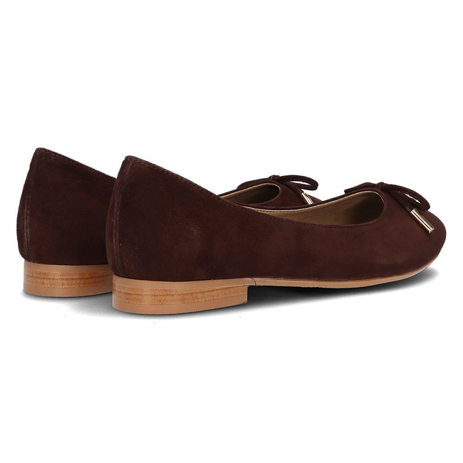 Suede ballerinas Alexio Giorgio 047 brown