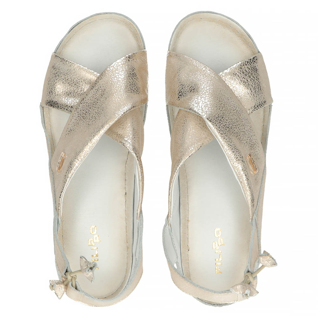 Leather sandals Filippo 50056 gold