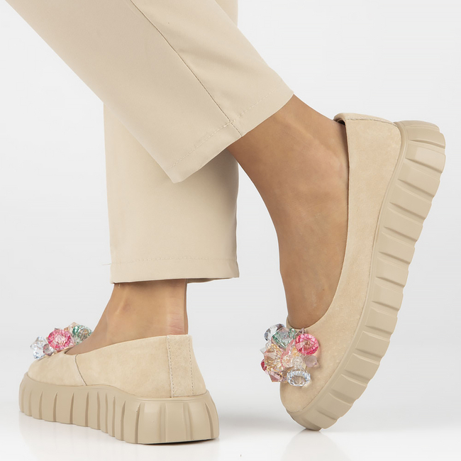 Leather shoes Filippo DP4682/23 BE beige