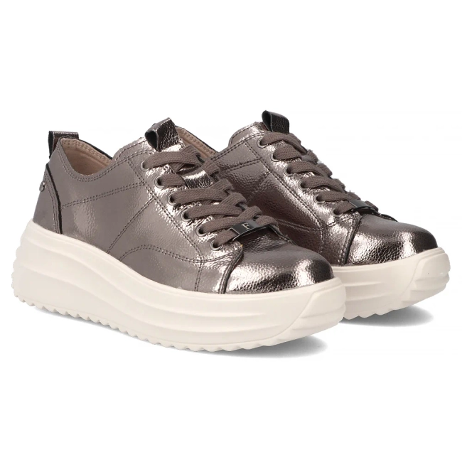 Leather sneakers Filippo DP6795/25 GN gun metal
