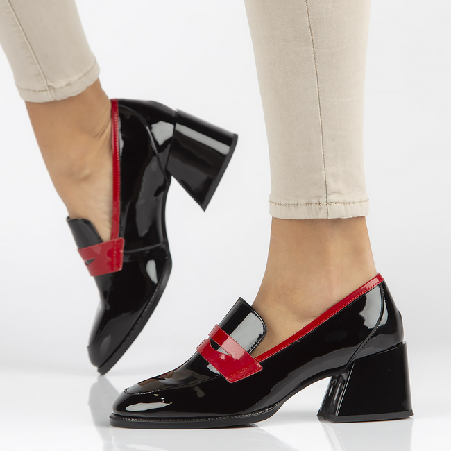 Skórzane półbuty Filippo DP3727/22 BK czarne