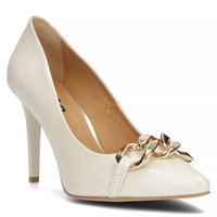 Leather pumps Filippo 2077 pearl beige