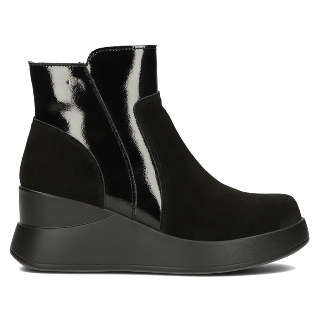 Leather ankle boots Filippo DBT4746/23 BK SU black