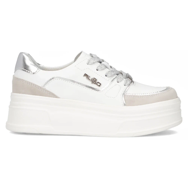 Skórzane sneakersy Filippo DP6805/25 WH białe