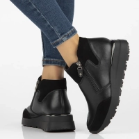 Leather ankle boots DBT6348/24 BK black