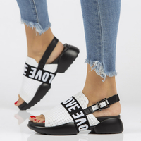 Skórzane sandały Filippo DS2153/21 WH białe