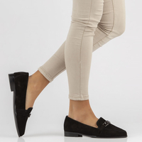 Skórzane mokasyny Filippo DP3626/22 BK czarne