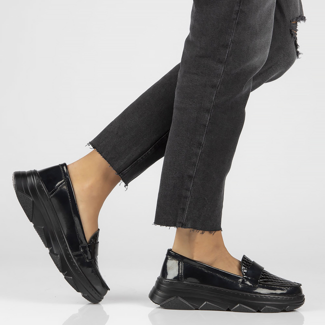 Leather shoes Filippo DP4186/22 BK black