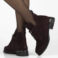 Leather ankle boots Filippo DBT7244/25 BG burgundy