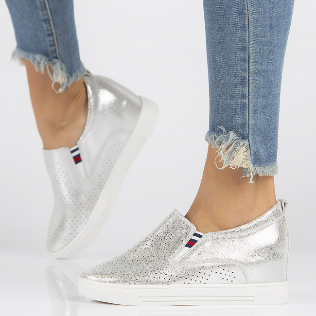 Leather shoes Filippo DP1356/22 SI silver