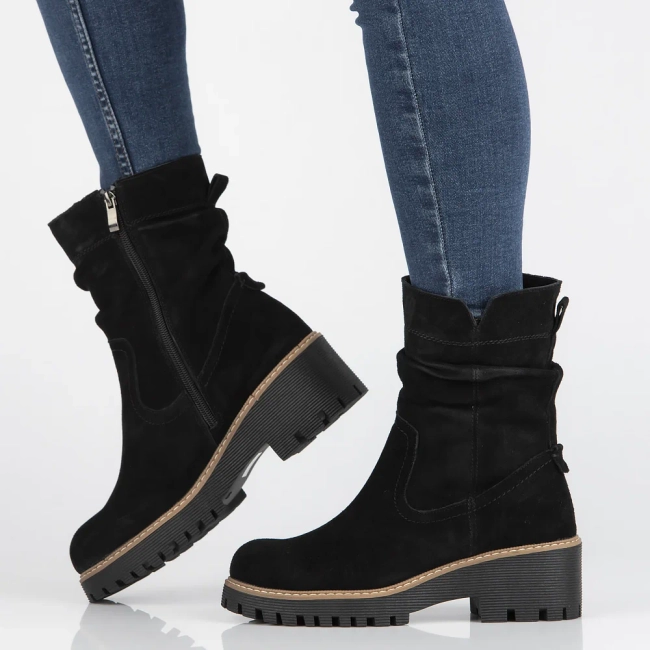 Leather ankle boots Filippo DBT6402/24 BK black