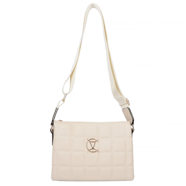Beige handbag velluto