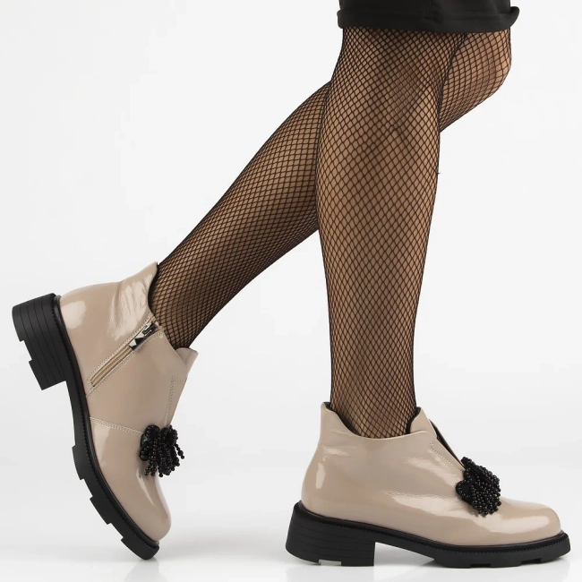 Leather ankle boots Filippo DBT6370/25 BE beige