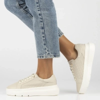 Skórzane sneakersy Filippo DP6731/25 BE beżowe