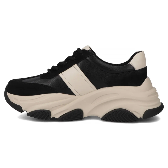 Leather sneakers Filippo DP7113/25 BK black