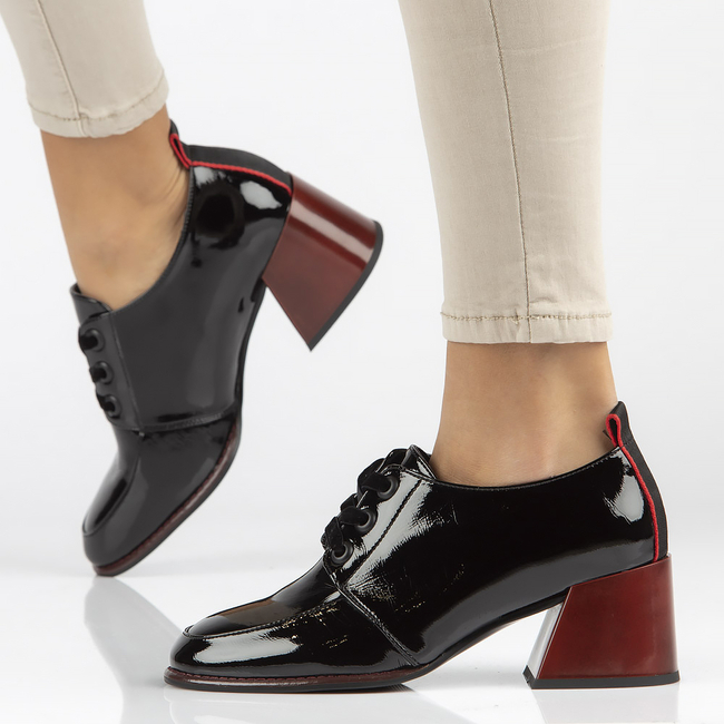 Leather shoes Filippo DP3732/22 BK black