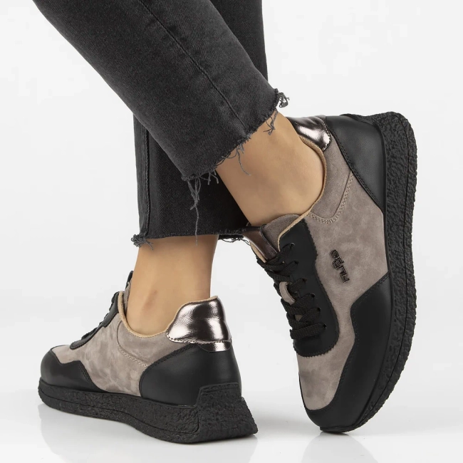 Skórzane sneakersy Filippo DP7405/25 TP BK taupe