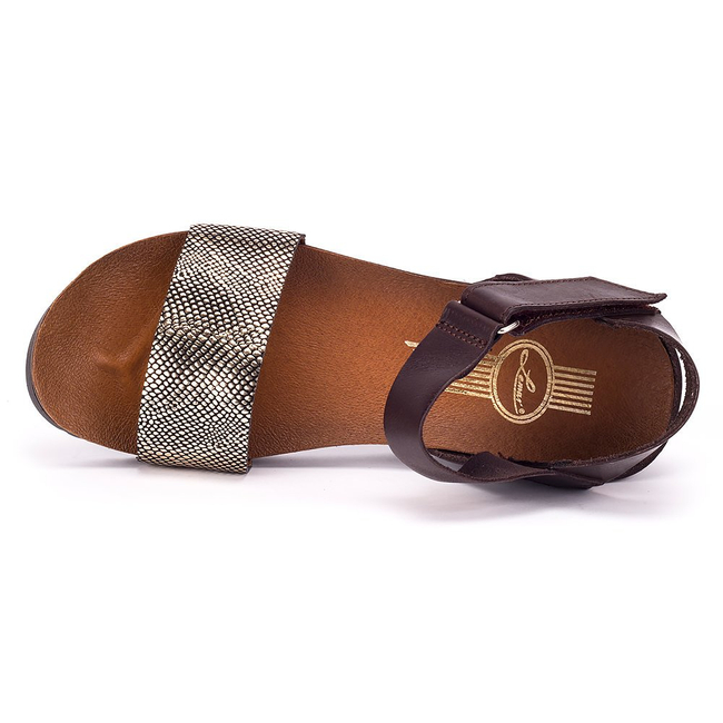 Sandals Lemar 40069 Bf. Chocolate + Kenya Gold