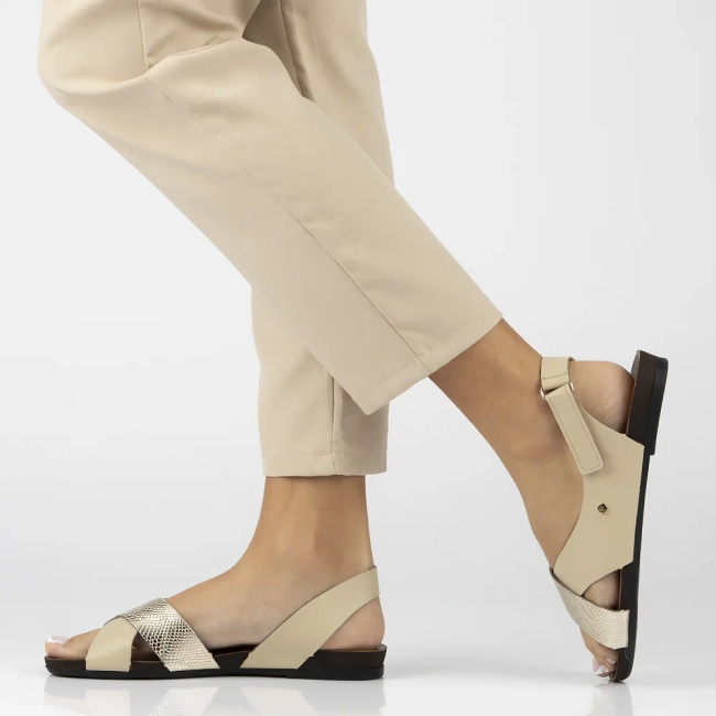 Leather sandals Filippo 40141 beige