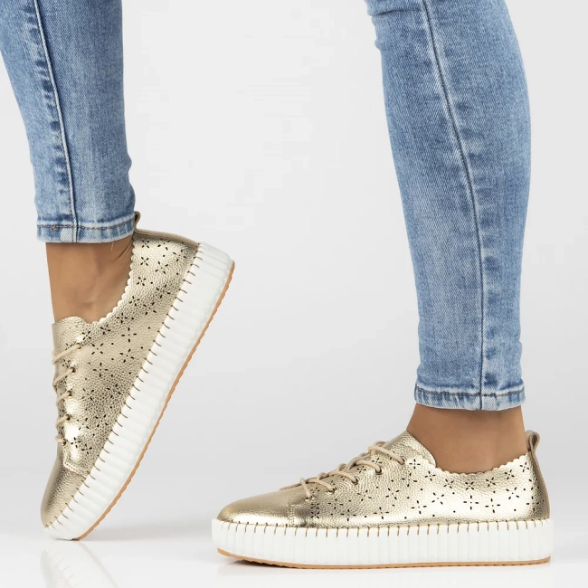 Leather shoes Filippo DP6761/25 GO gold