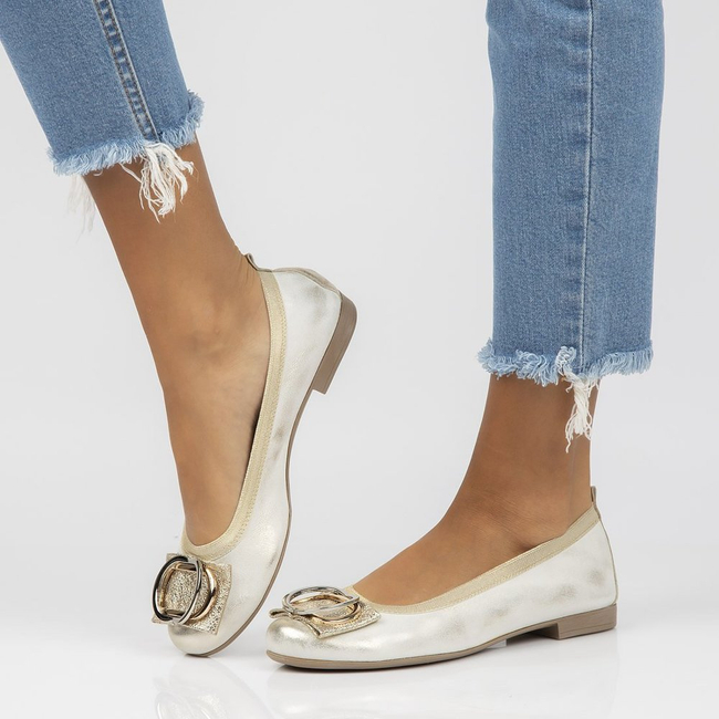 Leather ballerinas Filippo 103 gold