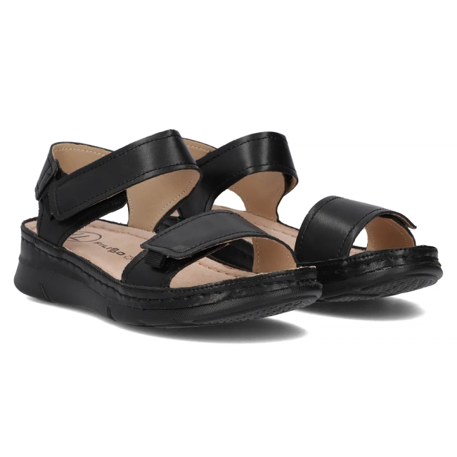 Leather sandals Filippo DS6019/24 BK black