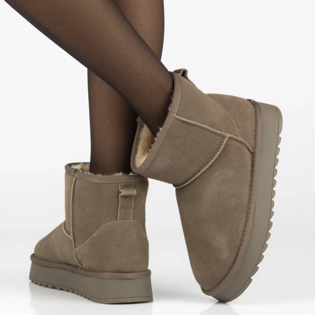 Leather snow boots Filippo DBT7329/25 TP beige