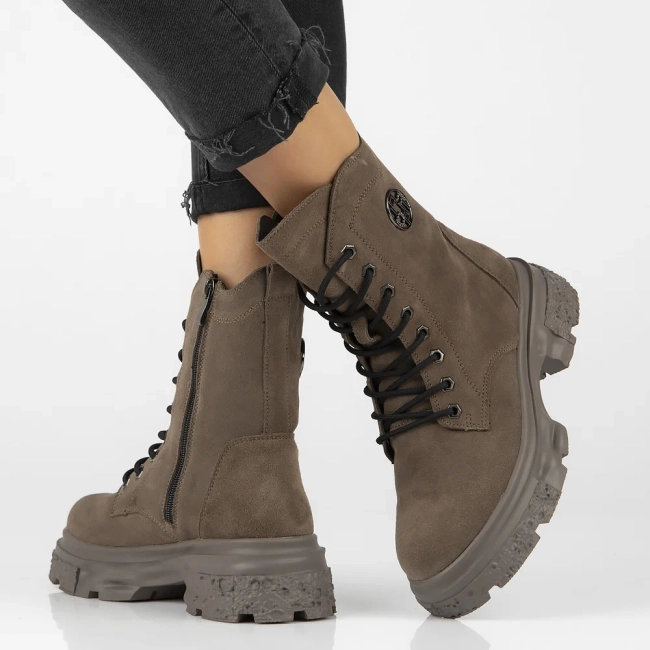 Leather ankle boots DBT6443/24 TP taupe