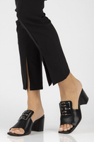 Skórzane klapki Filippo DK3731/22 BK czarne