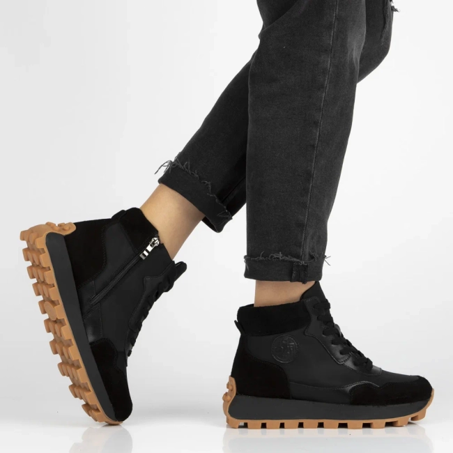 Leather ankle boots Filippo DBT7158/25 BK black