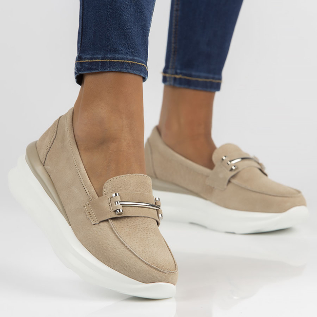 Leather shoes Filippo DP3530422 BE beige