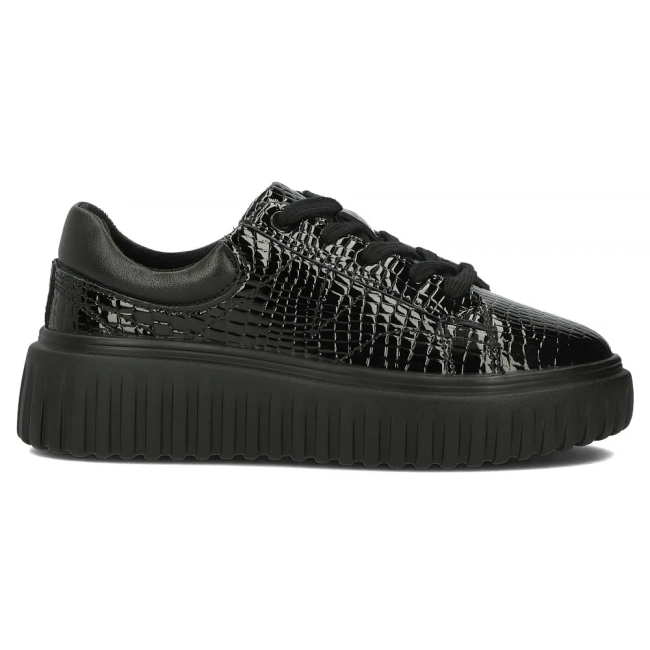 Leather sneakers Filippo DP6766/25 BK black
