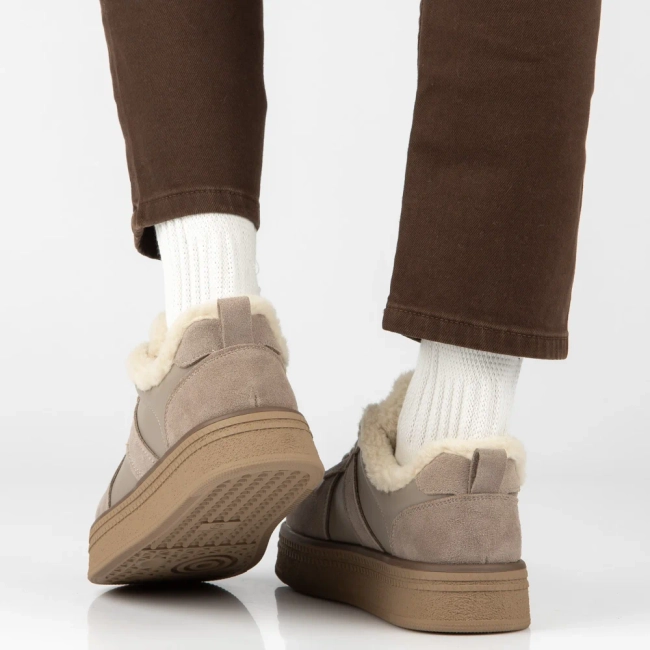 Skórzane sneakersy Filippo DP7948/26 BE beżowe