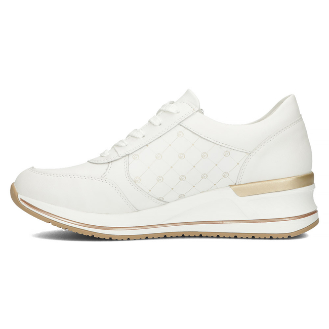 Skórzane sneakersy Remonte D3211-80 białe