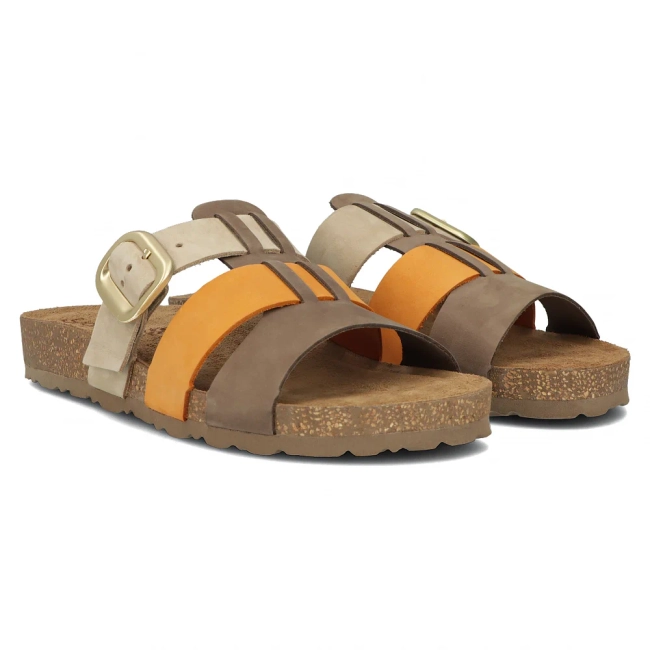 Slippers Yokono JERBA-137 NOB MULTI MANGO brown