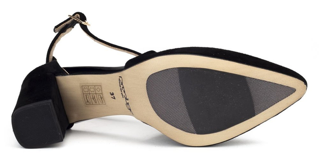 Czółenka Prestige 2045 K. Zamsz Czarny OBL