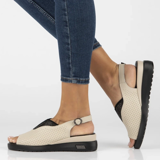 Leather sandals Filippo DS6145/25 BE beige