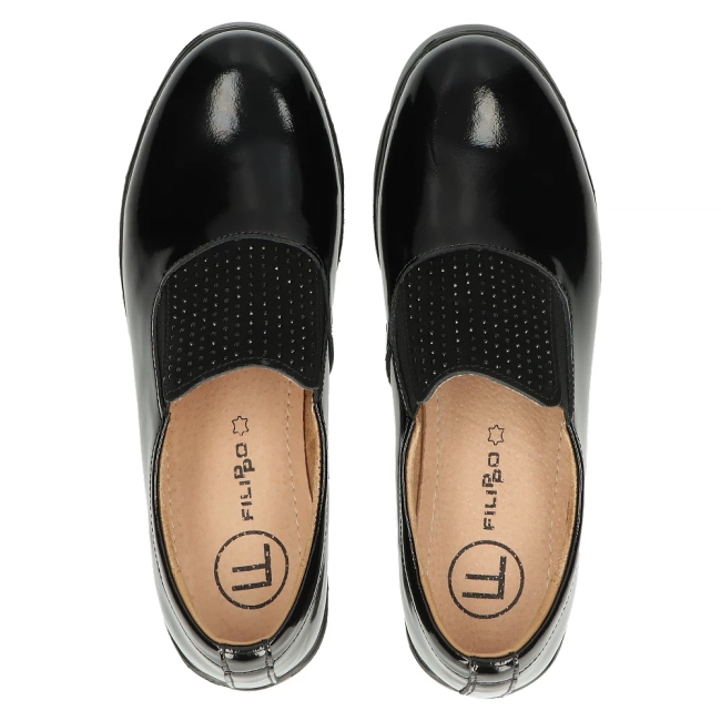 Leather shoes Filippo DP4784/23 BK black