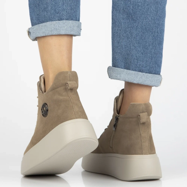 Leather ankle boots Filippo DBT7272/25 BE beige