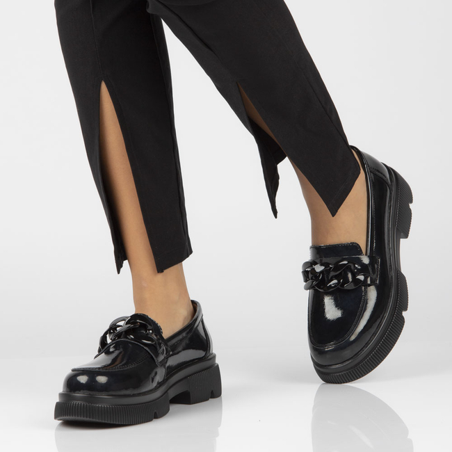 Leather shoes Filippo DP4156/22 BK black