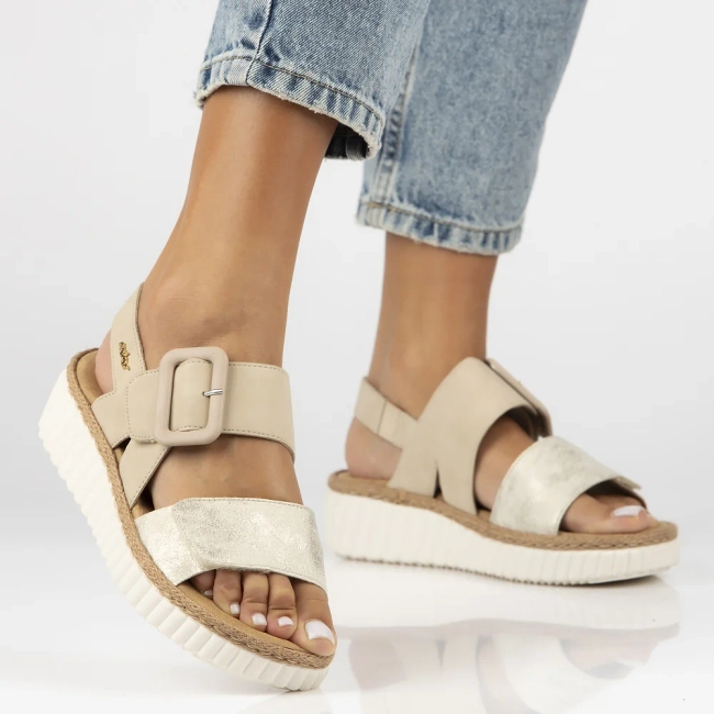 Sandals Rieker 69260-60 beige