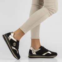 Skórzane sneakersy Filippo DP3544/22 BK czarne